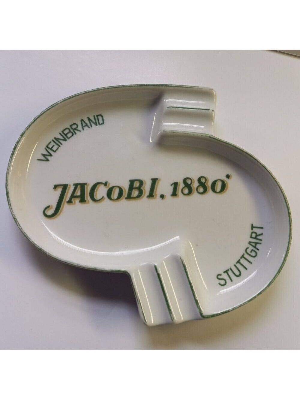 Thomas Germany Jacobi 1880 Porcelain Ashtray Mid Century Modern Weinbrand